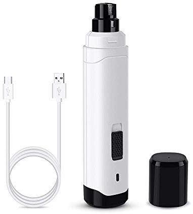 SGSG Lima de uñas Perro Gato Trituradora de uñas eléctrica Lime Claw Animal Profesional Garra Amoladora para Perro Gato Muela Diamante de bajo Ruido (USB)