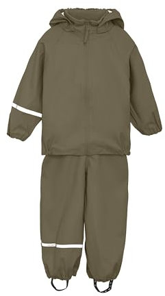 Celavi Unisex Kids Basic Recycle PU Rainwear Set, Sea Turtle, 120