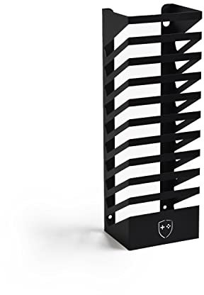 GameShieldz Games & DvDs Accessories Tower Rack - Stores 10 Games, Black Wall Mounted or Freestanding (361x100x120mm)