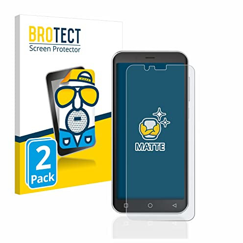 BROTECT Entspiegelungs-Schutzfolie für Emporia Smart 4 (2 Stück) Matte Displayschutz-Folie, Anti-Reflex, Anti-Fingerprint