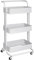 T-LoVendo Carro De Cocina Metalico con Ruedas. Carrito Auxiliar Multiuso.3 Cajones de Almacenamiento. 85x43x37cm. Ideal para Frutas, Verduras, Cocina, Salón, Oficina. Color Blanco