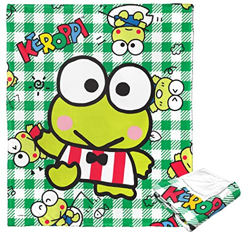 NORTHWEST Keroppi Silk Touch Überwurfdecke, 127 x 152,4 cm, Playtime Plaid
