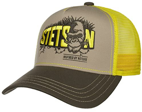 Stetson Nature-Inspired Ape Trucker Cap Herren One Size - Größenverstellbare Snapback Cap - Recyceltes Polyester - Gelbe Mütze mit Netz-Einsatz - Baseballcap - Frühjahr/Sommer gelb One Size