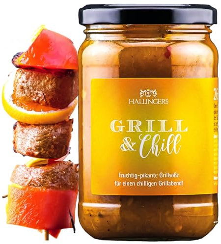 Hallingers Grill & Chill - Feinstes Grill-Chutney, handgemacht (Glas) - Geschenk im Sommer & als perfektes Grillgeschenk | Geburtstag Glückwunsch Neues Zuhause Danke Freundschaft Genesung