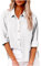White Linen Long Sleeve Oversized Casual Button Down T Shirts Plus Size Loose Fit Office Work Blouse Elegant Party Tops Autumn Ladies Casual Tops M