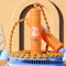 Springseil Verstellbare kinder springseil, Springseil Kinder mit Cartoon ABS Griff, Hüpfseil Seilspringen Kinder Baumwolle, Springseil Kinder Geschenke für Jungen und Mädchen (orange)