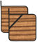 Set di 2 presine originali in legno, antiscivolo, per presine da cucina, cottura al forno, barbecue, grigliate