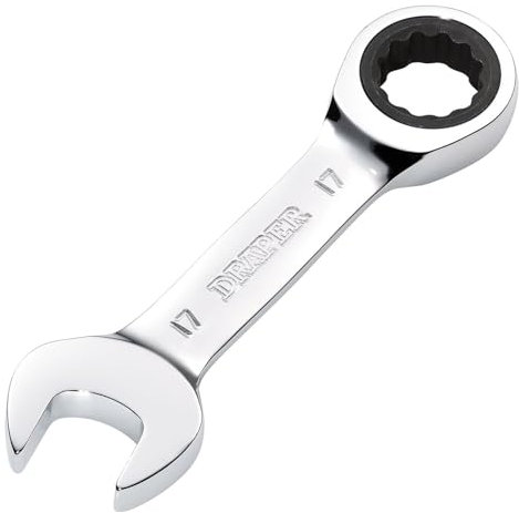 Draper 27914 HI-TORQ Metric Stubby Ratchet Combination Spanner, 17mm