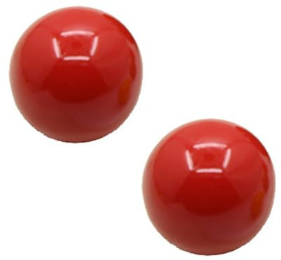 2 Stück Keramikgriff Mehrfarbig Kugel Türknöpfe für Kinder Niedlicher SchubladeKnauf Möbelgriffe Einloch Porzellan Schrankknöpfe für Schränke,Wohnzimmer (red,L)