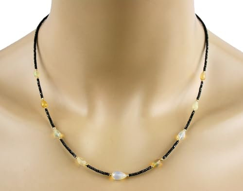 Spinell Kette – Collier mit Opalen – Unikat