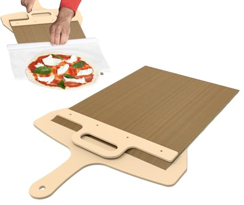 BEMITH Pala Pizza Scorrevole, Pala Pizza, Pala con Maniglia, Antiaderente, Lavabile in Lavastoviglie, Accessori per Forni Pizza
