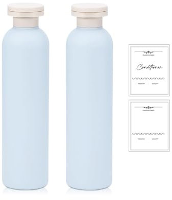 UMETASS 2 Stück Reiseflaschen zum befüllen, Auslaufsicher Reisezeitset, reisegroß Shampoo Behälter mit Flip-Top Deckel, Leere Reiseflaschen (Blau, 260ml)