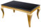 riess-Ambiente Eleganter Couchtisch MODERN BAROCK 100cm schwarz Opalglas goldene Beine