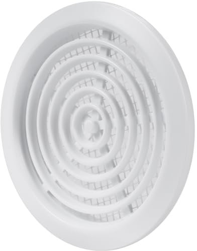 Vent Systems 80 mm / 3.15 Inch - White Door Air Register - Ventilation Grille - Indoor Vent Grates - Bathroom, Cabinet, Garage Through The Door Vent Cover