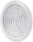 Vent Systems 80 mm blanco – Rejilla de ventilación a través de la puerta – con mosquitera – Rejilla de ventilación redonda para interiores – cuarto de baño, armario, garaje