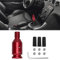 deemars Auto Universal-Schaltknauf-Adapter, Aluminium-Legierung Schaltknauf Adapter, Auto Interieur Zubehör Schaltknauf Boot Retainer Gear Stick Connector für Non-Threaded Manual Gear (Rot)