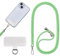 Cordon Para Movil Correa Movil Universal，Pegatinas Metálicas Para Teléfonos Móviles, Cuerdas Ajustables, Tirantes O Tirantes Para Liberar Las Manos. (Verde claro y blanco mixto)
