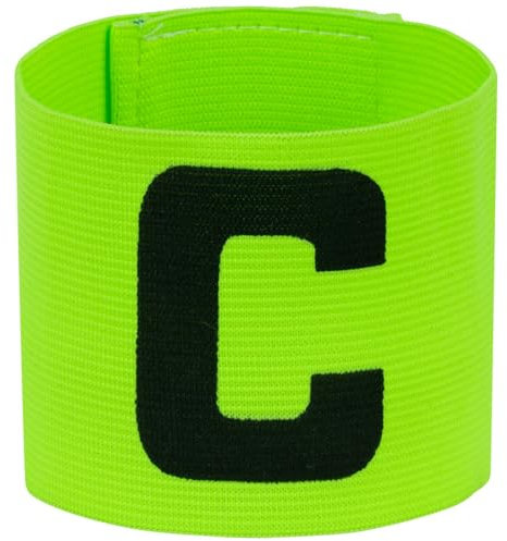 JELEX Leader Kapitänsbinde - Elastische Captain-Armbinde aus 100% Polyester mit Klettverschluss, universell verstellbar und langlebig, 31,3 x 6,6 cm (Grün)