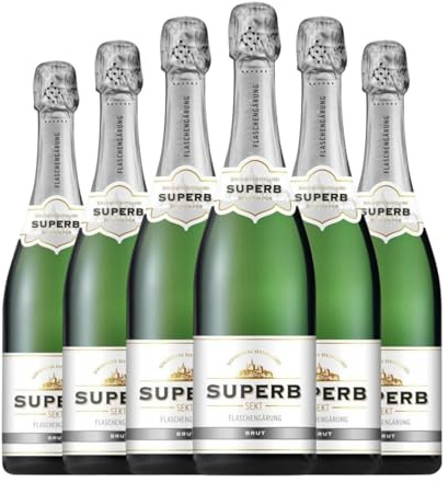 Geldermann Superb Sekt Brut 75 cl Weißer Sekt (Karton mit 6 Flaschen von 75 cl)