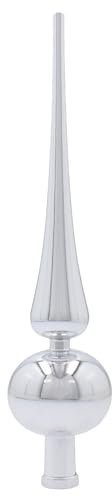 Pico, Punta de árbol de Navidad, Adorno de Pico de Navidad 30 cm (Plata)