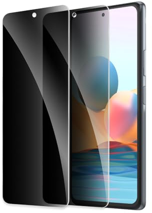 AYWLPP Protector Pantalla de Privacidad para Xiaomi Redmi Note 10 Pro Pulgadas Accesorios, Anti Espía Cristal Vidrio Templado, Anti Spy Cristal Templado, Amigable para Funda, 3 Unidades