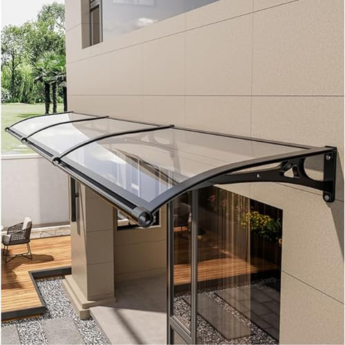 Aluminium + Polycarbonat Haustür Vordach für Schneeschutz und Imprägnierung Moderne Markise für Veranda Terrasse Dach Balkon