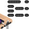 WUGAUWOR 9 Stück Kabelhalter Schreibtisch mit 20 Schlitzen, Silikon Kabelclips Selbstklebend, Kabel Organizer, Schwarze Kabelorganizer Clips für kabelmanagement im Auto, Büro und Zuhause