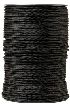 SNURO Corda di nylon (3mm, 100M, nero) - Corda in poliammide intrecciata per qualsiasi applicazione - Resistente all'usura e robusta - Forza di rottura 170kg