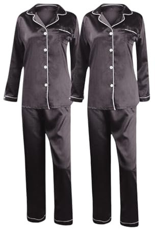 Ensemble pyjama d'automne pour femme 2 pièces chemise à manches longues et pantalon long ensemble pyjama short et t-shirt pyjama taille 1214 ensembles de pyjama court pour femme taille 50 pantalon