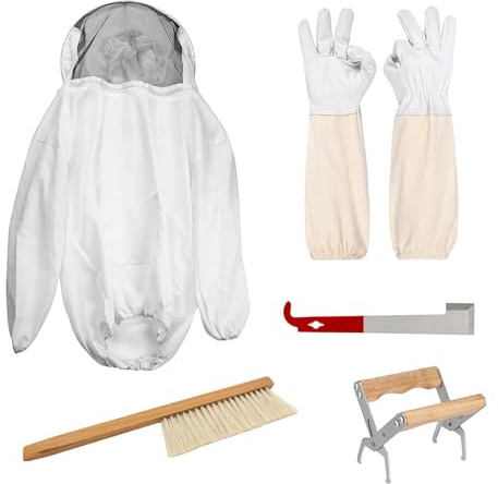 MotiveTech Imkerjacke Bienenjacke Premium Oberkörperschutz Fronttasche Imkeranzug Professionelle Herren Damen