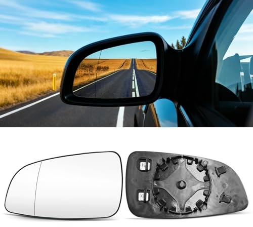 TTCR-II 1PC Calentado Retrovisor Espejo Compatible con Opel Astra H | Cristal Espejo Opel Astra H 2004 2005 2006 2007 2008 Retrovisor Exterior, Cristal Calefactado de Repuesto para Opel-Izquierdo