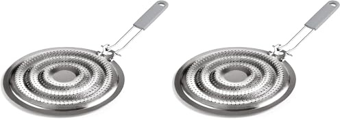 IBILI - Diffuseur pour gaz, Acier étamé, Conception adaptée pour les cuisinières au gaz (Lot de 2)