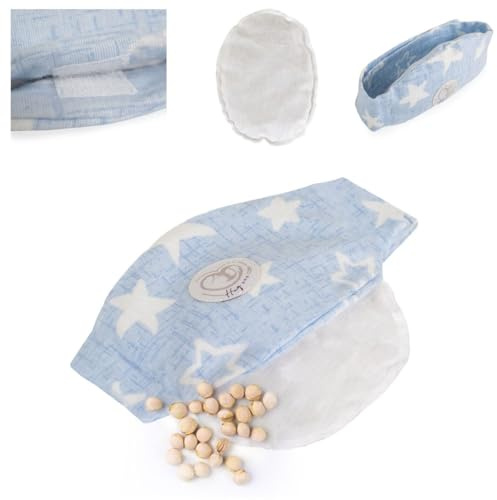 Moni Baby Anti-Kolik-Gürtel, Kirschkernkissen, Wärmekissen, Thermo-Gürtel blau Sterne
