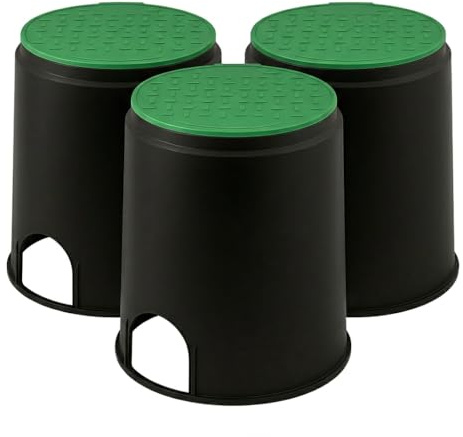 Ventilbox 200x235 mm, Ventilkasten, Bodeneinbaudose, Ventilschacht, Ventilboxen Bewässerung, Ventilbox Rasen, Bodendose, Einbaudose, Box für Ventile, Bewässerung Garten, Versteck für Ventile (3)