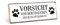 TypeStoff Holzschild mit Spruch – VORSICHT VOR DEM FRAUCHEN, DER HUND IST HARMLOS – Schild, Wandschild, Türschild, Holztafel, Holzbild mit Zitat/Aphorismus als Geschenk und Dekoration - HS-00196
