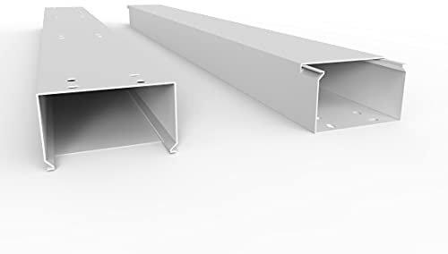 SCOS Smartcosat SCOSKK185 1 m Kabelkanal (L x B x H 1000 x 100 x 60 mm, PVC, Kabelleiste, Schrabbar) weiß