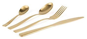 Excelsa Shadow Gold Servizio Posate 16 Pezzi, Acciaio Inox 18/0