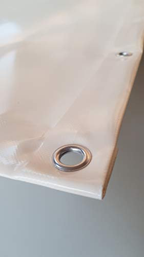 TUTTOPERGOLE Tetto di Ricambio in PVC da 650 gr/m2 per Gazebo/Pergola in Ferro (3 x 2,5 m, Avorio)