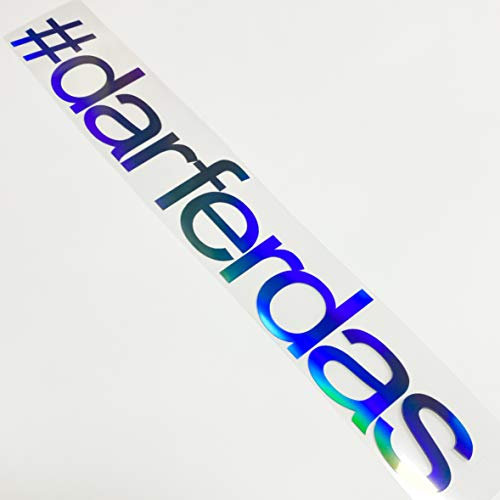 55cm Oil Slick Autoaufkleber darf er das? Holo Sticker 3D Effekt Regenbogenfarben Dekor Tuning Label mega cool Frontscheibenaufkleber frech mutig