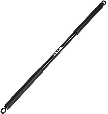 INNSTAR Heavy Duty Exercise Handles, Cable Machine Attachments Resistance Bands Handles with Solid ABS Core Grips Fitness Strap Stirrup Handle Cable Attachment Silicon Grip (Black-35.8)