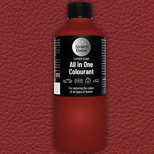 Scratch Doctor All in One Leather Colourant for BMW Self Seal Leather Dye Repair Paint for BMW Leather Car Seats & Interior (Coral Red)