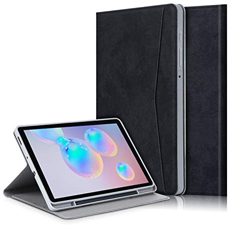 DINGGUAGUA Funda para Samsung Galaxy Tab S6 Lite de 10.4 pulgadas, con soporte para bolígrafo para tablet Samsung Tab S6 Lite, color negro