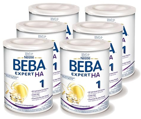 Nestlé BEBA EXPERT HA 1 Hydrolisierte Anfangsnahrung (6 x 800g)