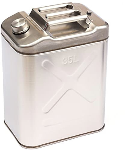 UIBAO Jerricane Métal,Bidons D'essence Baril De Pétrole,Baril D'essence Réservoir De Carburant épais,Automobile Et Moto Bidon D'essence De Rechange Robuste avec Canalisation De Pétrole,35L