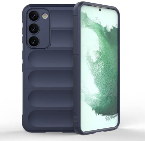 EASSGU Custodia per Samsung Galaxy S23 (6.1 Inches) Cover Morbida per Cellulare in Silicone TPU Anticaduta e Antigraffio - Blu scuro