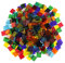 250 tessere per mosaico in vetro trasparente, colori assortiti, per fai da te, 10 mm