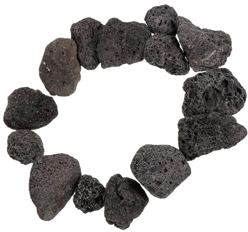 IMIKEYA Natural Lava Stones, 1 Pack, Volcanic Rock for Fire Pits, Fireplaces, Landscaping, Aquariums, Multifunctional