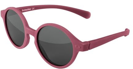 Bubadee Sonnenbrille Kinder 2-5 Jahre - Coole einfarbige Sonnenbrillen für Jungen & Mädchen - 100% UV Schutz - Polarisierte Sonnenbrillen Kinder ohne Druckstellen - Kindersonnenbrille als Geschenk