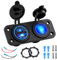 Kohree 12V USB Steckdose mit Schalter, Zigarettenanzünder Steckdose Adapter Wasserdicht, 12 Volt Steckdose QC 3.0 USB & USB C PD TYPE C Einbaubuchse Wohnmobil, USB Ladebuchse Panel für Marine Auto