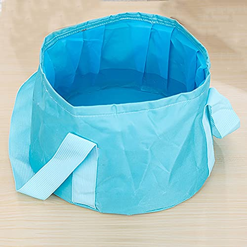 ArinkO 15L Lavabo da Campeggio Pieghevole Lavandino Lavandino Secchio per pediluvio - Borsa da Viaggio Portatile per Il Lavaggio all'aperto (Stile Bianco)